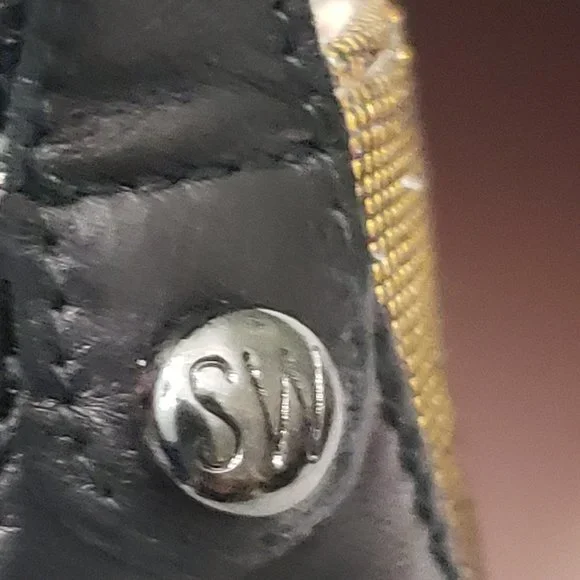 New Stuart Weitzman Shoes Sneakers Metallic Gold Silver Black Flat Slip 9.5 - Picture 7 of 16